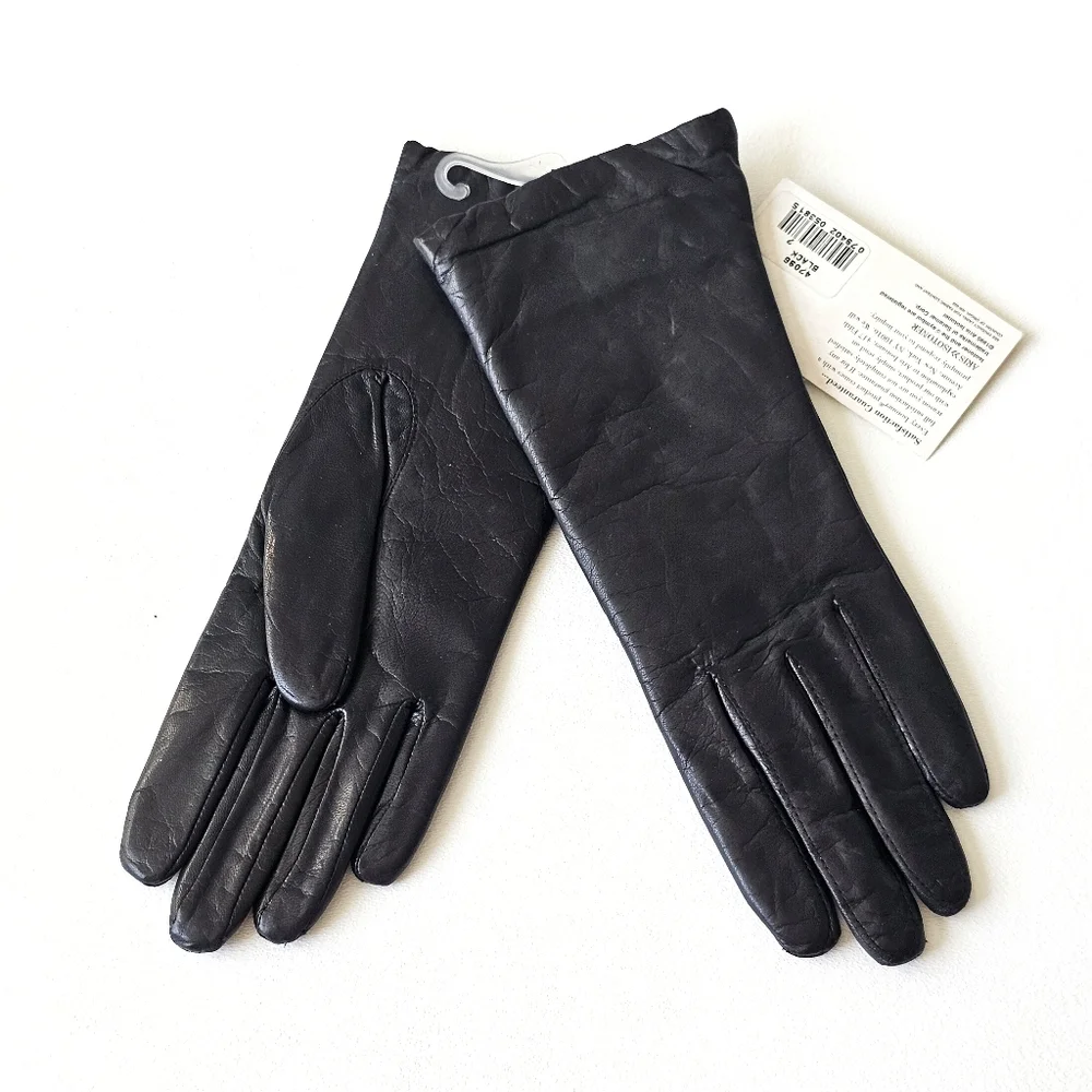Vintage '95Isotoner Real Leather Gloves Women Cashmere Lined Soft Lambskin *Read
